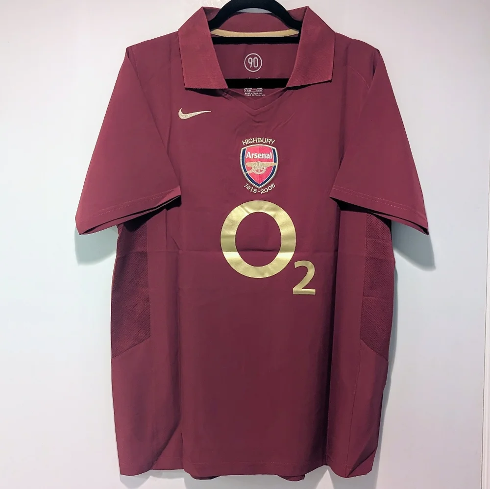 FC Arsenal Dennis Bergkamp Retro Jersey 2005/06 - Picture 1 of 5